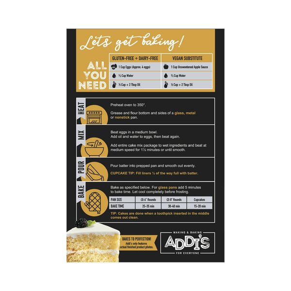 Gluten Free Golden Cupcake & Cake Mix